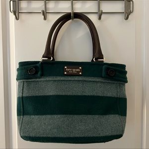Kate Spade Beantown green stripe shoulder bag